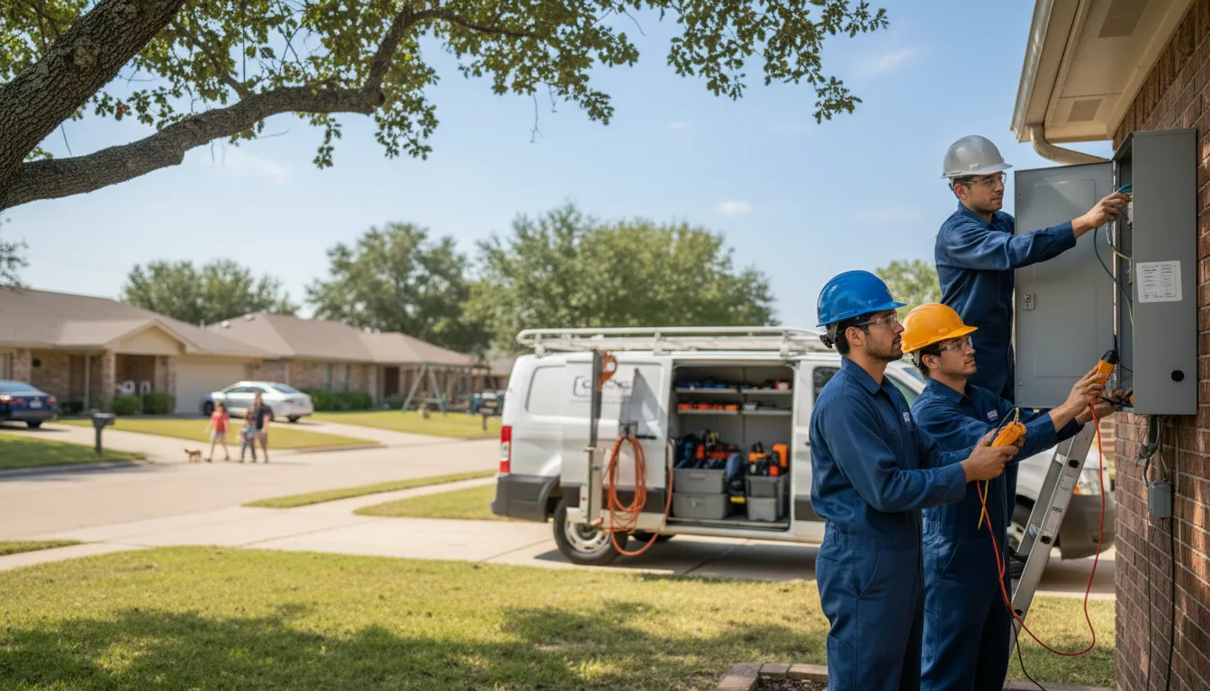 Certified electrician providing emergency electrical services in Holcombe, WI